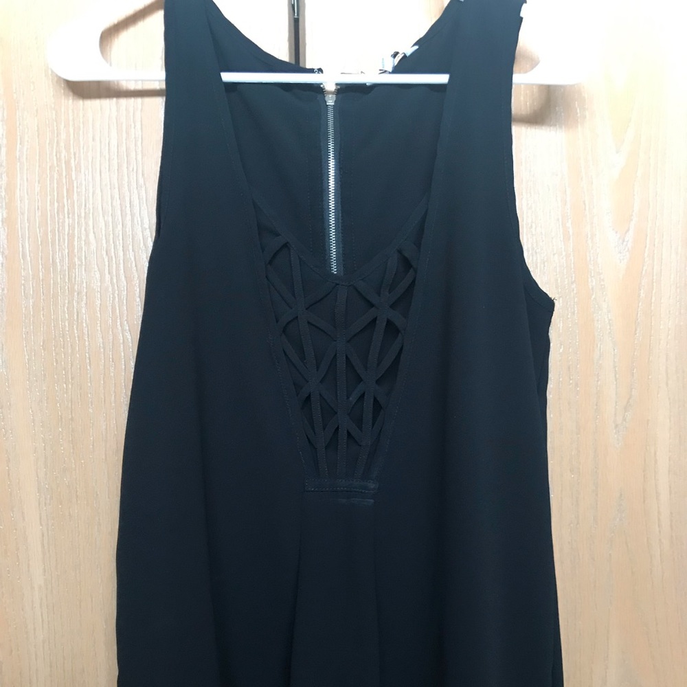 Fancy Black Tank Top